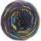 Lana Grossa GOMITOLO DENIM GRAFFITI | 354-aubergine/donker blauw/munt/turkoois/geel/pistache