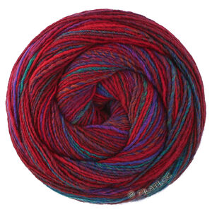 Lana Grossa GOMITOLO DISEGNO | 527-rood/wijnrood/violet/petrol/bruinrood