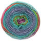 Lana Grossa GOMITOLO FELICE | 713-felroze/rose/smaragd/rood/violet/groen/turkoois/geel