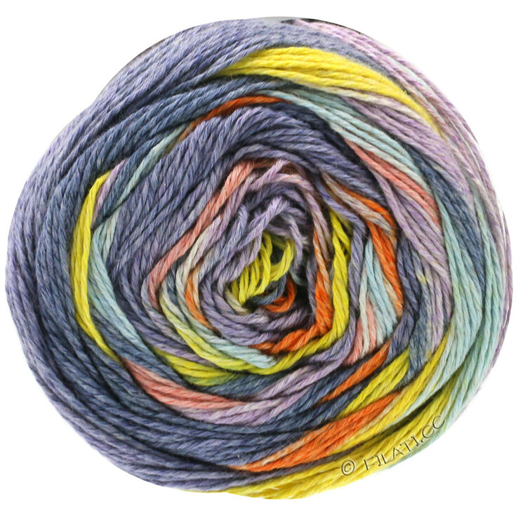 Lana Grossa GOMITOLO LINO | 2011-antieke violet/zalm/oranje/geel/grijs blauw/staalblauw