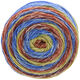 Lana Grossa GOMITOLO MEILENWEIT | 4019-blauw/mosterdgeel/oranje/bruinrood
