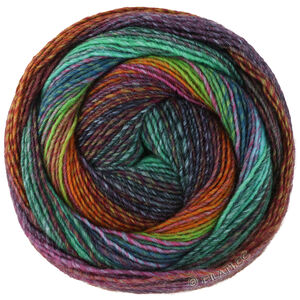 Lana Grossa GOMITOLO MODO | 624-olijf/geelbruin/turkoois/donker bruin/donker blauw/donker groen/jade/foksia/aubergine
