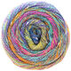 Lana Grossa GOMITOLO SUMMER TWEED | 05-blauw violet/maïsgeel/turkoois/cyclaam/rood violet