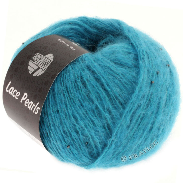 Lana Grossa LACE Pearls | 001-turkoois blauw