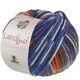 Lana Grossa LANDLUST Naturwolle Print | 102-blauw/oranje gevlekt