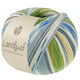 Lana Grossa LANDLUST DIE SOCKENWOLLE | 724-appel groen/mosterdgeel/ecru/licht grijs/middelen grijs/jeans blauw gestreept