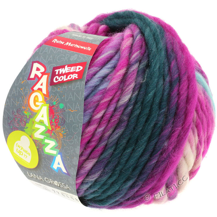 Lana Grossa LEI Tweed Color (Ragazza) | 401-licht blauw/licht grijs/jeans/cyclaam gemêleerd