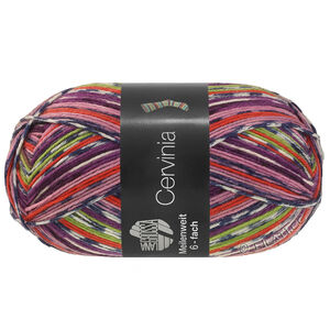 Lana Grossa MEILENWEIT 6-FACH 150g Cervinia | 9757-terracotta /meigroen/donker blauw/wit/violet/rose
