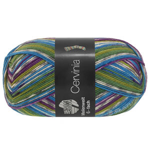 Lana Grossa MEILENWEIT 6-FACH 150g Cervinia | 9759-olijf/violet/licht grijs/middelen grijs/blauw/donker groen
