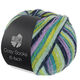 Lana Grossa MEILENWEIT 6-FACH 150g Cosy Socks Multi Stripes | 2202-lavendel/zwartblauw/turkoois/pistache/opaalgroen