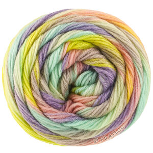 Lana Grossa MEILENWEIT 6-FACH 150g Fontana | 9750-paars/vanille/sering/witgroen/munt/citroengeel/hooigroen