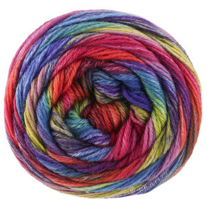 Lana Grossa MEILENWEIT 6-FACH 150g Fontana | 9753-cyclaam/hemelsblauw/blauw violet/licht groen/foksia/roest