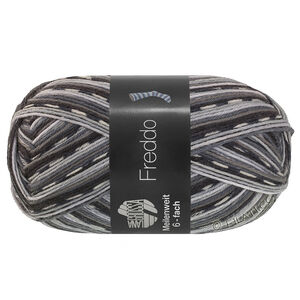 Lana Grossa MEILENWEIT 6-FACH 150g Freddo | 9738-antraciet/donker grijs/wit/licht grijs/blauwgrijs