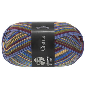 Lana Grossa MEILENWEIT 6-FACH 150g Granita | 9732-blauw/donker olijf/chocoladebruin/jeans blauw//donker grijs