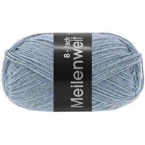 Lana Grossa MEILENWEIT 8-FACH 150g | 9659-grijs blauw gemêleerd
