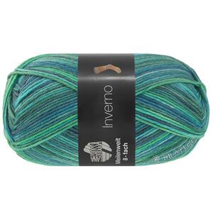 Lana Grossa MEILENWEIT 8-FACH 150g Inverno | 9989-licht blauw/hemelsblauw/donker blauw/licht groen/jade/grijs