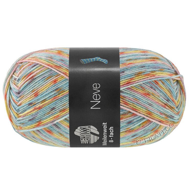 Lana Grossa MEILENWEIT 8-FACH 150g Neve | 9992-munt/rose/geel/oranje/sering/aubergine