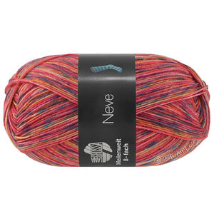 Lana Grossa MEILENWEIT 8-FACH 150g Neve | 9995-felroze/foksia/saffraangeel/jeans/blauw/oranje/wit/roest