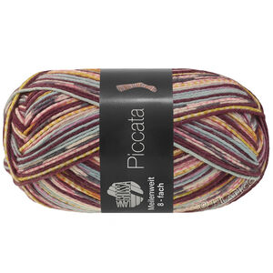 Lana Grossa MEILENWEIT 8-FACH 150g Piccata | 9997-bourgondisch/paars/vanille/rose/sering/grijs/munt