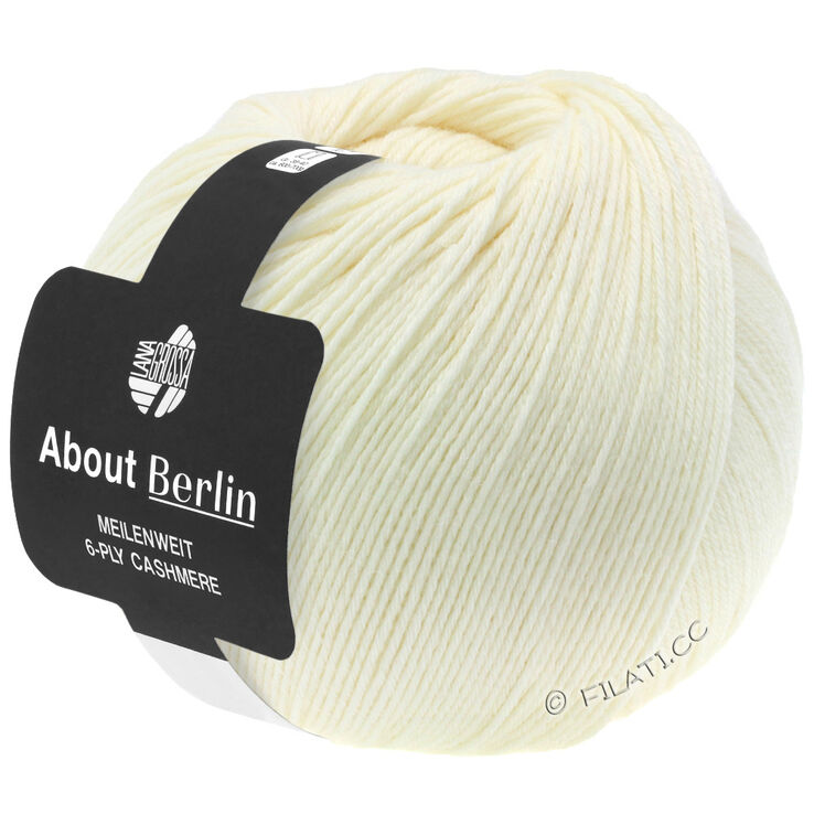 Lana Grossa MEILENWEIT 6-PLY CASHMERE (ABOUT BERLIN) | 001-ruwe witte