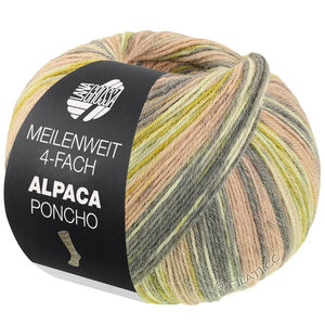 Lana Grossa MEILENWEIT 100g Alpaca Poncho | 2724-zilvergrijs/licht grijs/donker grijs/licht olijf/zandbeige