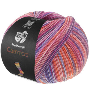 Lana Grossa MEILENWEIT 100g Cashmere Inverno | 122-foksia/sering/oranje/licht blauw/blauw/pruim/heide/zalm