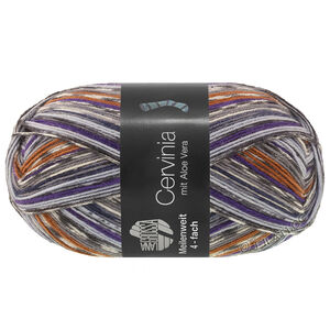 Lana Grossa MEILENWEIT 100g Cervinia | 1707-donker violet/licht grijs/donker grijs/muisgrijs/ecru/bruin/nacht blauw