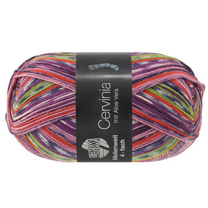 Lana Grossa MEILENWEIT 100g Cervinia | 1708-felroze/fictile rood/grijs blauw/zachtgrijs/rood violet/sering/groen/donker blauw