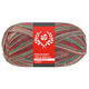Lana Grossa MEILENWEIT 100g Merino Christmas Lurex | 6810-wit/donker groen/donker bruin/oranje/licht groen