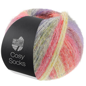 Lana Grossa MEILENWEIT 100g Cosy Socks Dream | 251-terracotta /mosterd/donker grijs/blauw violet/paars/donker rood/rood