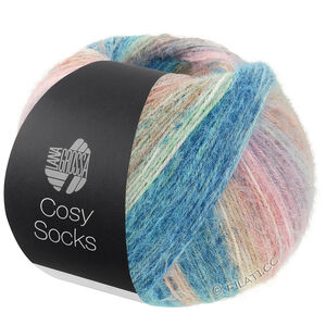 Lana Grossa MEILENWEIT 100g Cosy Socks Dream | 258-munt/petrol/turkoois/leembruin/rozenhout/licht grijs/rose/taupe/beige