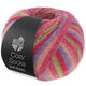 Lana Grossa MEILENWEIT 100g Cosy Socks Multi Stripes | 152-tulp rood/shiner blauw/zalmroze/felroze/licht grijs
