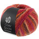 Lana Grossa MEILENWEIT 100g Cosy Socks Multi Stripes | 159-rood/foksia/oranje/donker bruin/zalm
