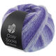 Lana Grossa MEILENWEIT 100g Cosy Socks Soft Stripes | 101-blauw violet/shiner blauw/Lichtpaars/wit