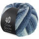 Lana Grossa MEILENWEIT 100g Cosy Socks Soft Stripes | 106-zwartblauw/grijs blauw/rook blauw/wit blauw