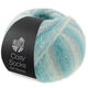 Lana Grossa MEILENWEIT 100g Cosy Socks Soft Stripes | 110-licht grijs/munt/mintturkoois/turkoois/licht petrol