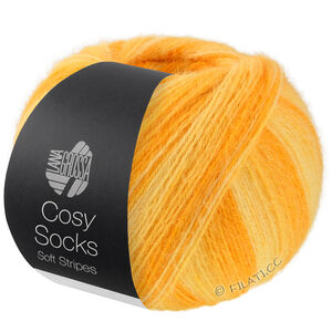 Lana Grossa MEILENWEIT 100g Cosy Socks Soft Stripes | 111-geel/dooier geel/saffraangeel