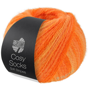 Lana Grossa MEILENWEIT 100g Cosy Socks Soft Stripes | 112-bleekorange/mandarijntje/oranje