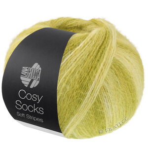 Lana Grossa MEILENWEIT 100g Cosy Socks Soft Stripes | 116-limoen/pistache/licht olijf