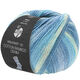 Lana Grossa MEILENWEIT 100g Cotton Bamboo Denim | 3318-petrol/ruwe witte/turkoois/licht blauw/shiner blauw