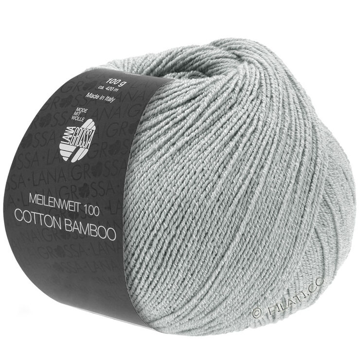 Lana Grossa MEILENWEIT 100g Cotton Bamboo | 14-licht grijs