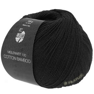 Lana Grossa MEILENWEIT 100g Cotton Bamboo | 16-zwart