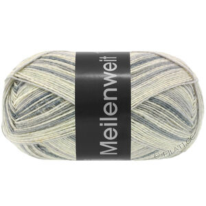 Lana Grossa MEILENWEIT 100g Black Denim Mix | 4656-zilvergrijs/ecru/licht grijs/middelen grijs/donker grijs