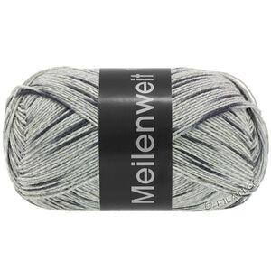 Lana Grossa MEILENWEIT 100g Black Denim Mix | 4657-licht grijs/middelen grijs/antraciet