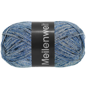 Lana Grossa MEILENWEIT 100g Blue Denim Mix | 4609-licht blauw/midden blauw/donker blauw/middelen grijs/donker grijs