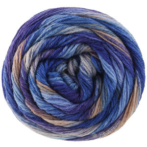 Lana Grossa MEILENWEIT 100g Fontana | 5457-marine/inkt blauw/grijs blauw/korenbloem/taupe/grijs beige