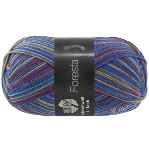 Lana Grossa MEILENWEIT 100g Foresta | 5327-inkt blauw/turkoois/bruin/donker rood/mosterdgeel/licht grijs/donker groen/oranje