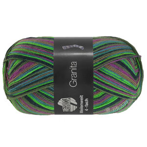 Lana Grossa MEILENWEIT 100g Granita | 1806-violet/taupe/licht petrol/groen/antraciet/grijs groen