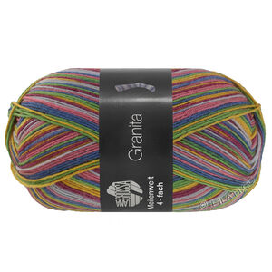 Lana Grossa MEILENWEIT 100g Granita | 1807-rood violet/licht grijs/heide/blauw/meigroen/geel