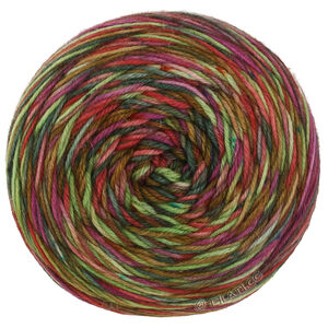 Lana Grossa MEILENWEIT 100g Merino Hand-dyed | 34-omber/licht groen/donker rood/foksia paars/grijs groen